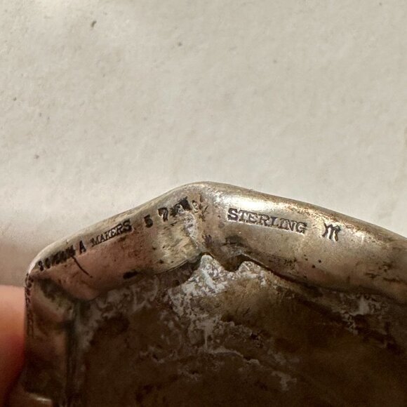 Tiffany & Co. Antique Upcycled Wide Sterling Silver Cuff Bracelet Etched 925 - Picture 8 of 11